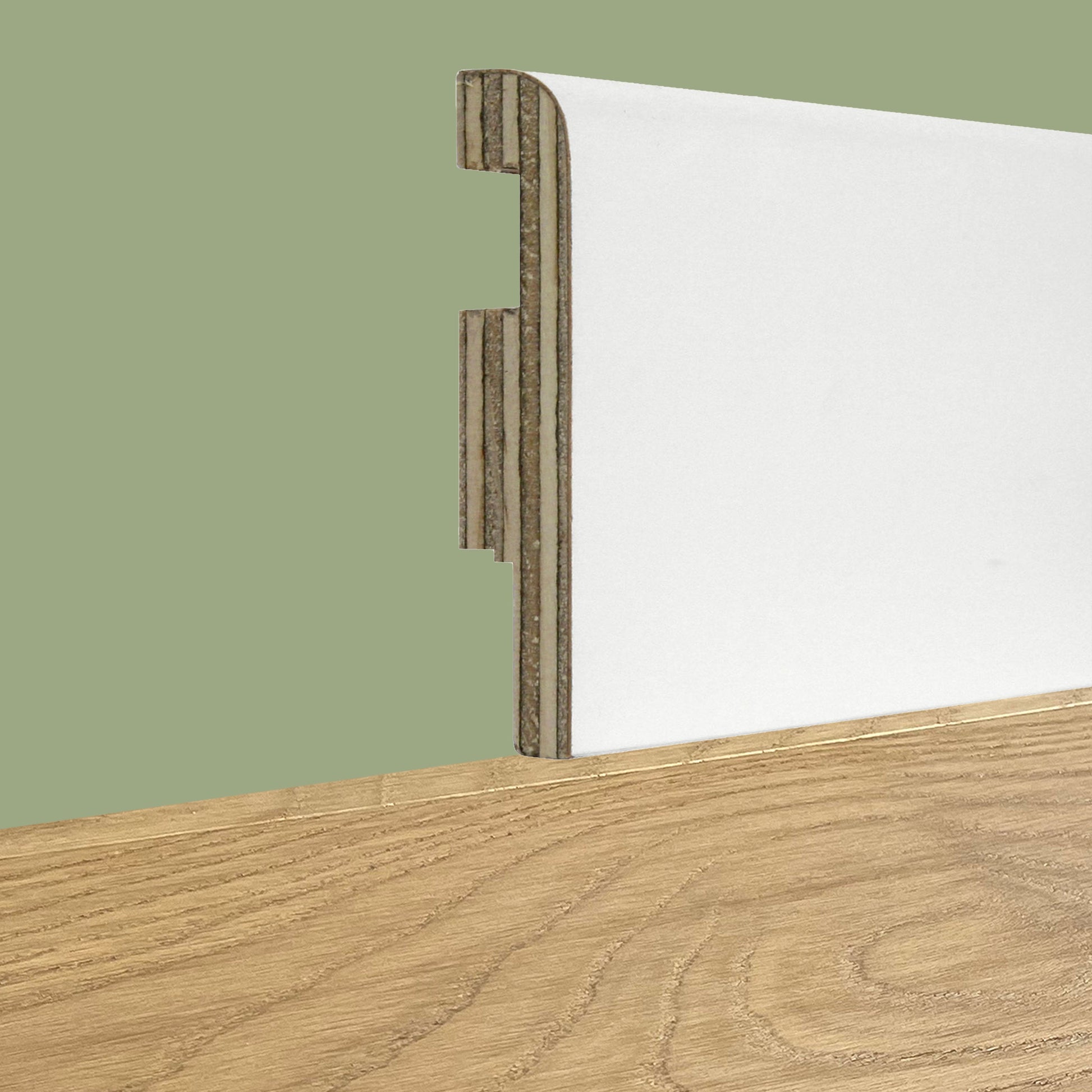 Battiscopa in Legno multistrato PASSACAVO 75X16mm Impiallacciato BC in 4 essenze - Eternal Parquet
