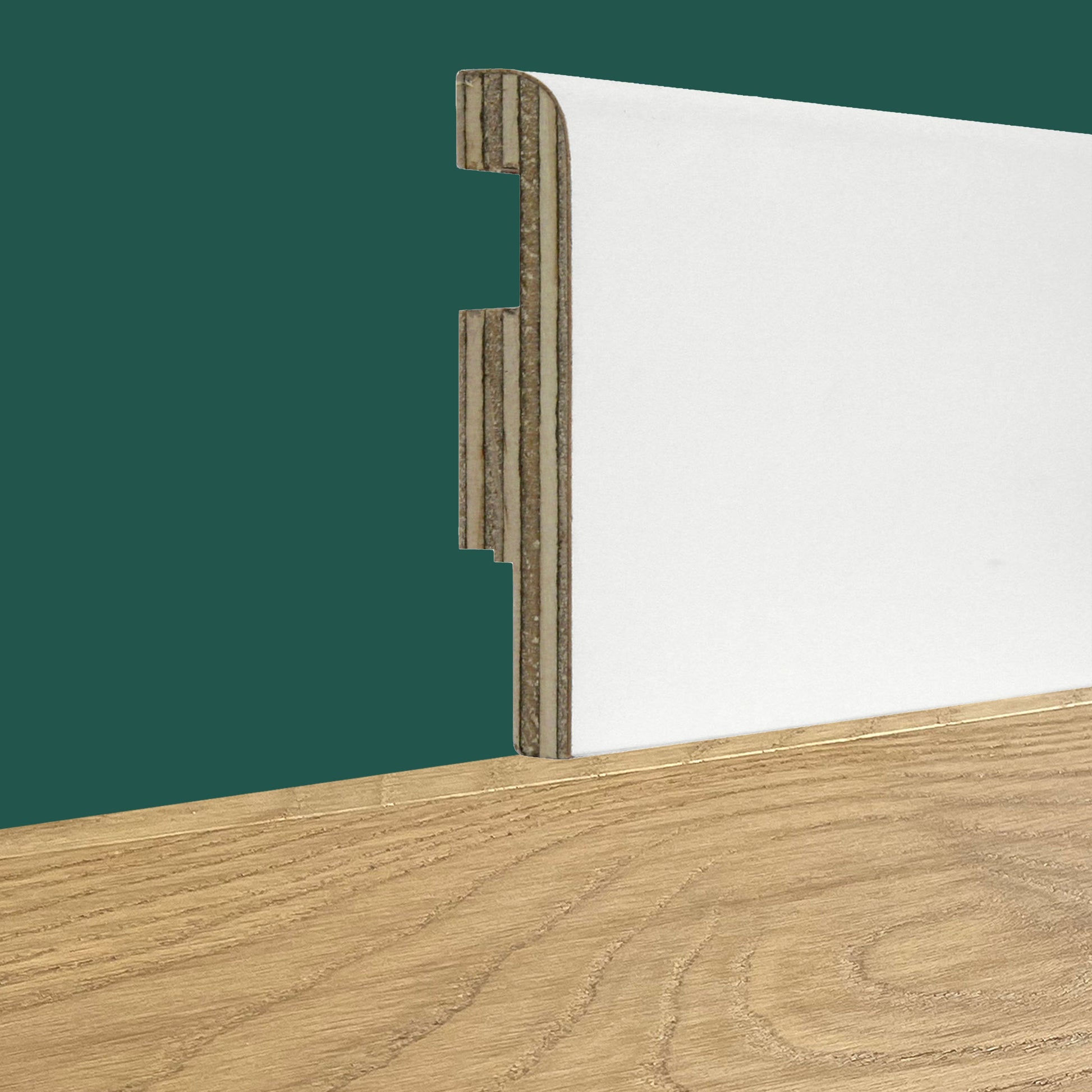 Battiscopa in Legno multistrato PASSACAVO 75X16mm Impiallacciato BC in 4 essenze - Eternal Parquet