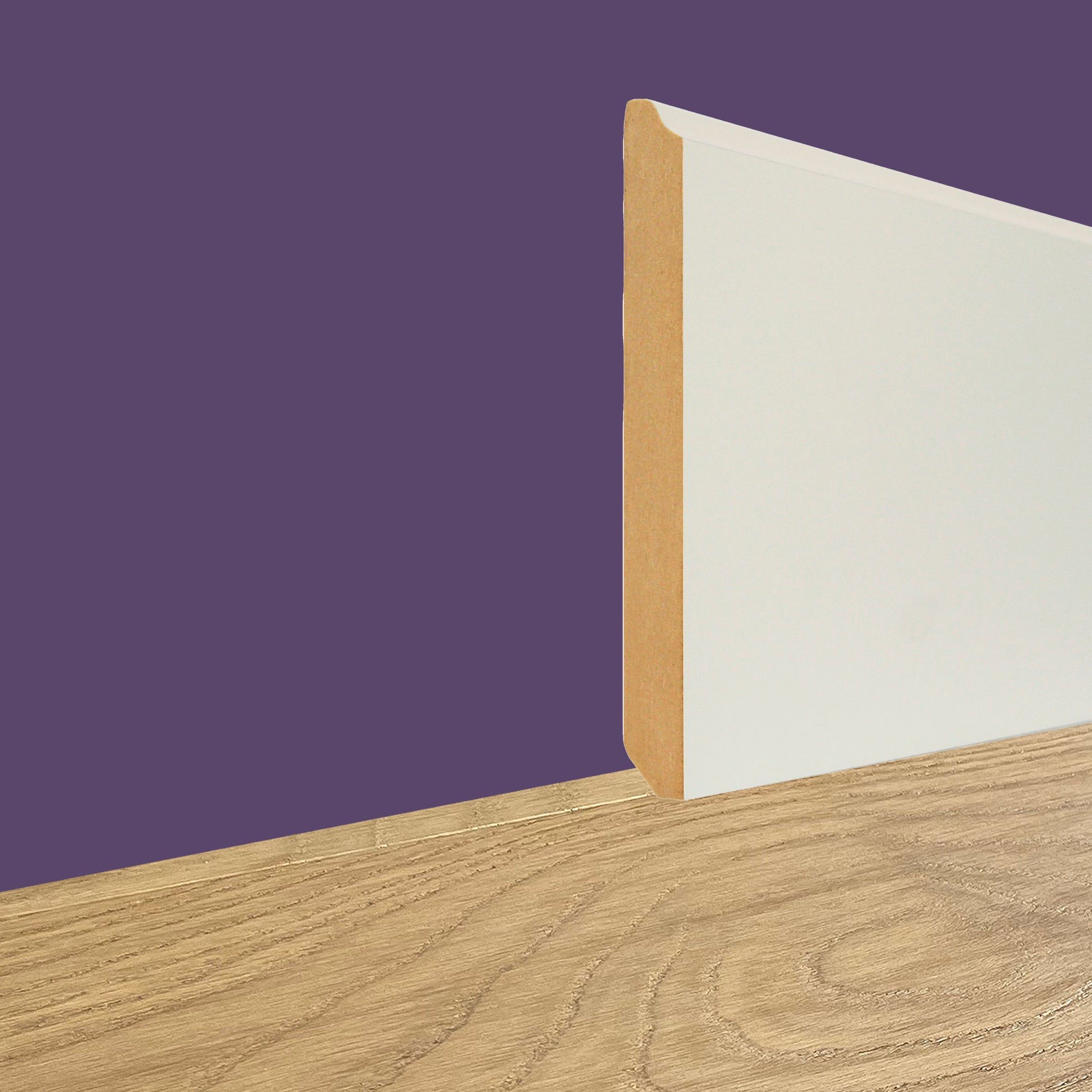 96ML di Battiscopa fibra di legno 150X16mm QUEEN VICTORIA Laccato bianco 9010 o grezzo - Eternal Parquet