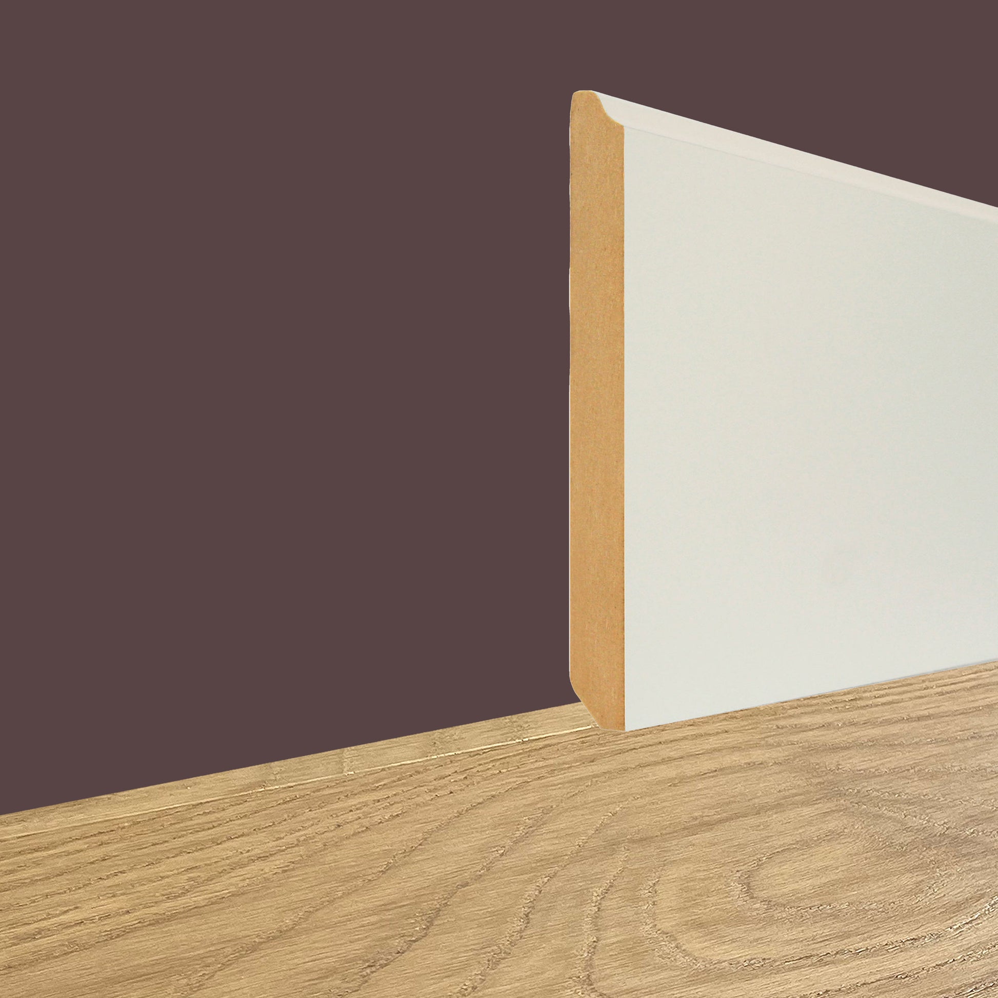 96ML di Battiscopa fibra di legno 150X16mm QUEEN VICTORIA Laccato bianco 9010 o grezzo - Eternal Parquet