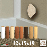 120ML BASOLINO angolo interno quarto di tondo in legno massello Ayous 12x15x19 - Eternal Parquet