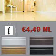 Battiscopa passacavo DUCALE in polistrutturato inscalfibile ML 48 4 colori 15x110 - Eternal Parquet