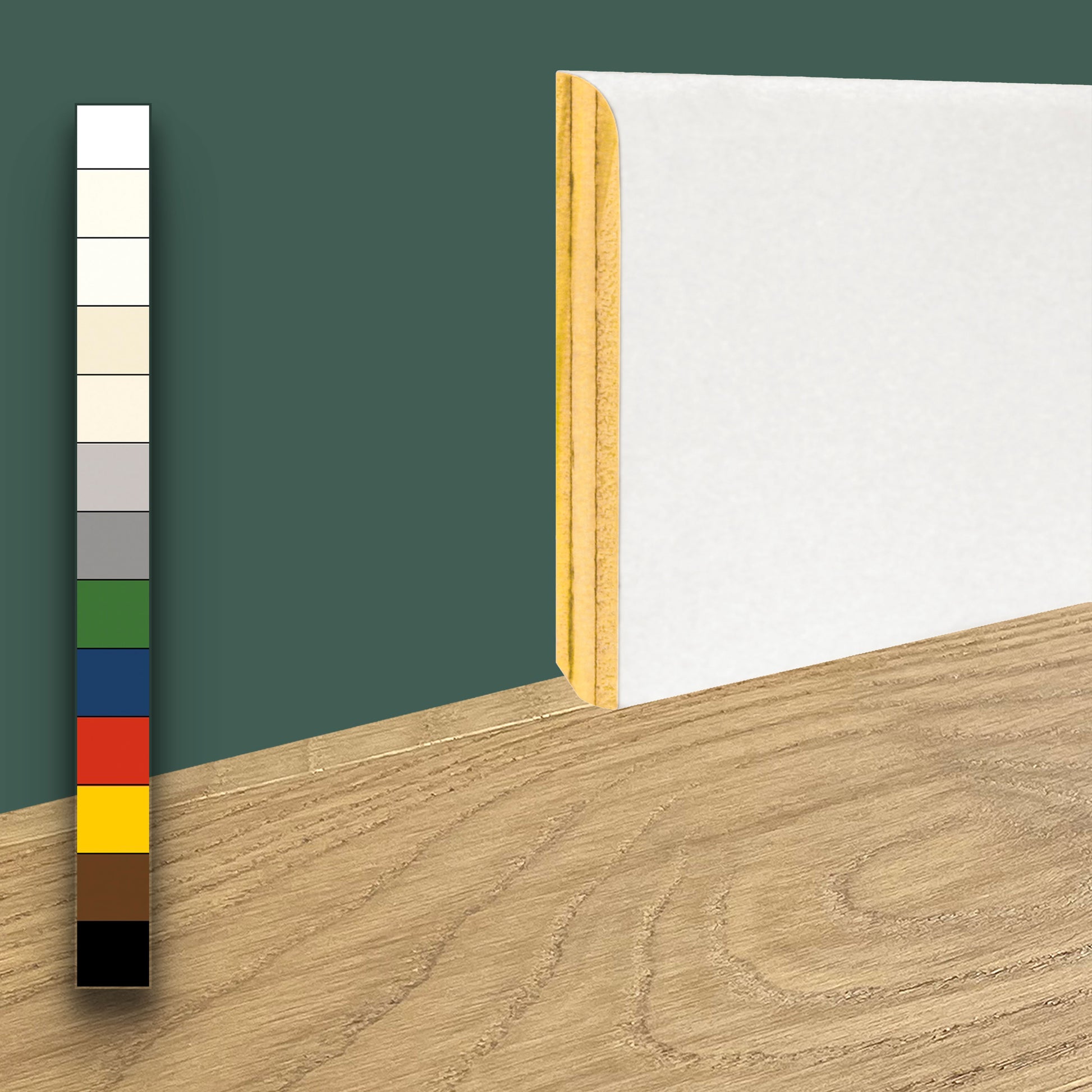 96ML Battiscopa Zoccolino BC in legno multistrato 80X13mm in colori RAL - Eternal Parquet