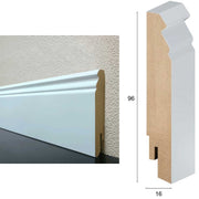 100,8Ml di BATTISCOPA ZOCCOLINO in FIBRA DI LEGNO IONICO CLIP&GO 96X16 - RAL 9003-9010-1013 con clip e angoli - Eternal Parquet
