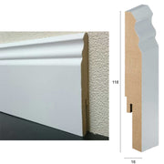 da 4,49€ml BATTISCOPA ZOCCOLINO in FIBRA DI LEGNO DUCALE CLIP&GO 118X16 - RAL 9003-9010-1013 ( con possibilità di  acquistare anche  le clip e  gli angoli compatibili ) - Eternal Parquet