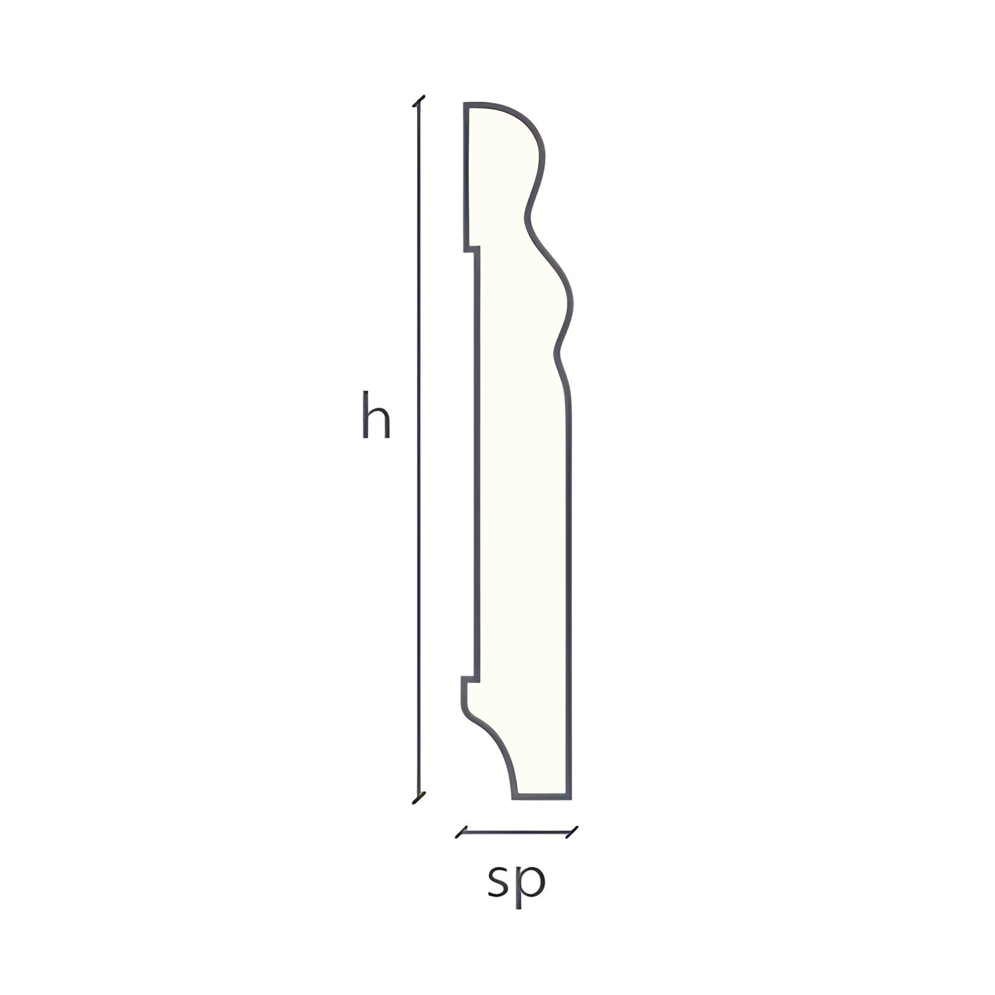 battiscopa DUCALE in Legno massello 100x15 impiallacciato in essenza o bianchi RAL - Eternal Parquet