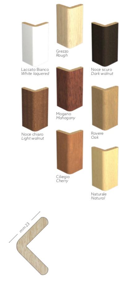 90ML Paraspigolo Salvangoli profilo angolare ad Elle in Legno massiccio AYOUS 23x23 - Eternal Parquet