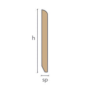 Battiscopa in legno impiallacciato 80X13mm finiture particolari (spazzolato, decapato, cera ecc.) - Eternal Parquet