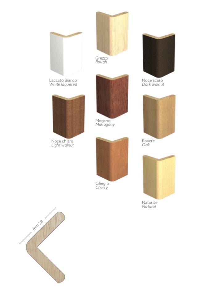 Paraspigolo Salvangoli profilo angolare ad Elle in Legno massiccio AYOUS 28x28 - Eternal Parquet
