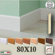 BATTISCOPA ZOCCOLINO in multistrato impiallacciato in TANGANIKA 80X10 (prezzo al metro lineare) Eternal Parquet