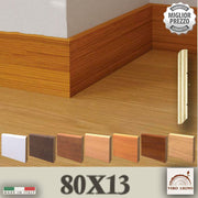 100ML BATTISCOPA ZOCCOLINO multistrato impiallacciato Tondo 80X13 varie essenze - Eternal Parquet