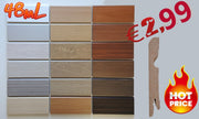 48ML di BATTISCOPA PASSACAVO 80X15 HDF taglio moderno ultraresistente freeshipping - Eternal Parquet