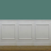 2 metri lineari di Boiserie in legno MASSICCIO di Ayous laccato bianco tutto incluso (200Lx100Hcm) - Eternal Parquet
