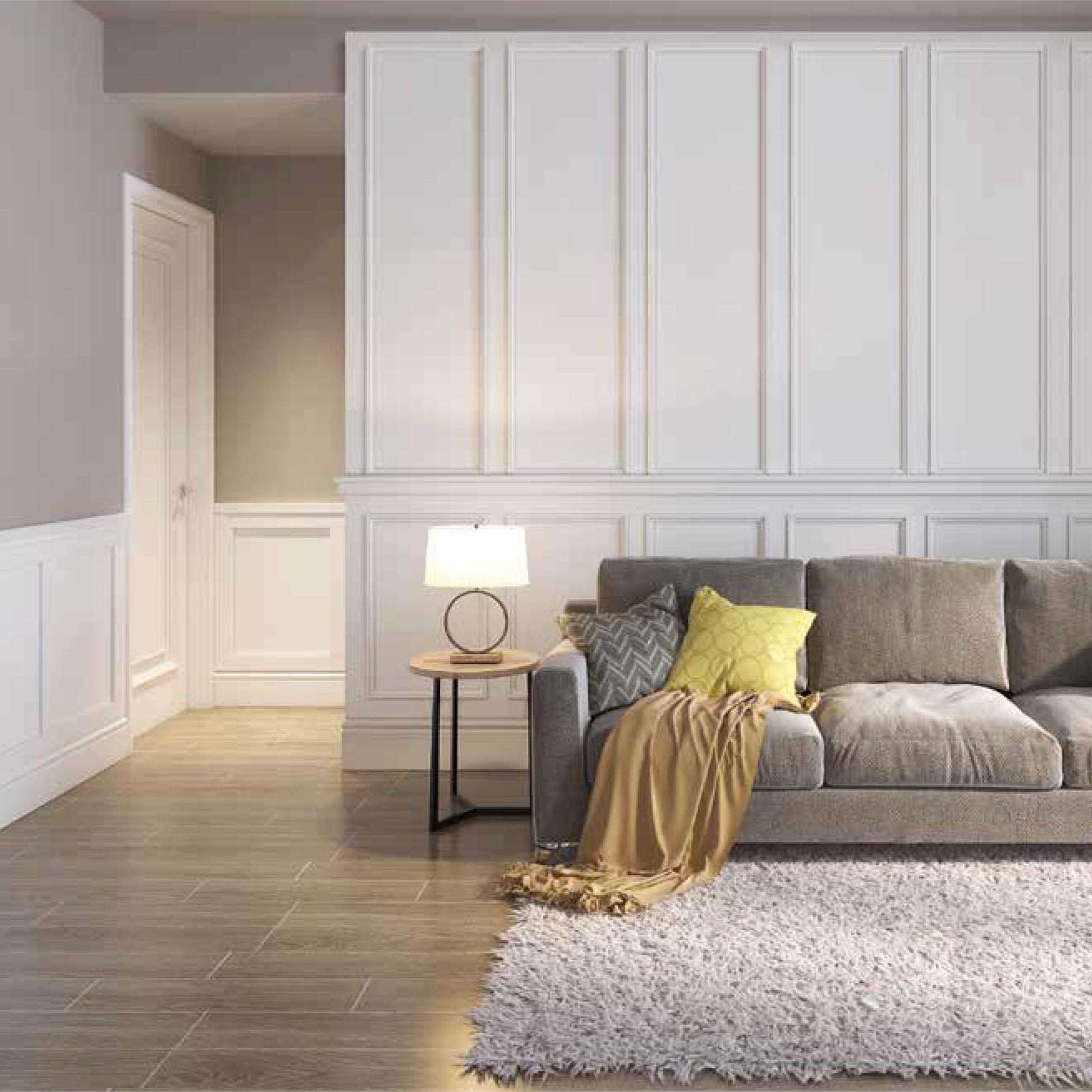 5,5mq di Boiserie in Duropolimero Polistrutturato Mod.Boston parete intera 2x2,7mt - Eternal Parquet