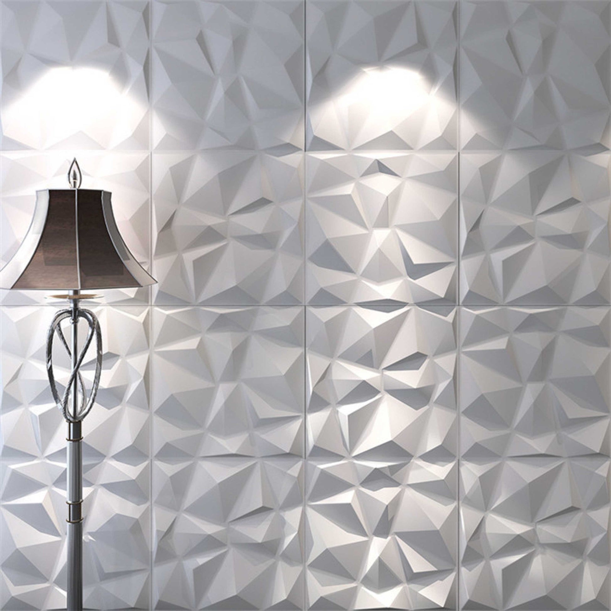 €6,99 Pannello in PVC 3D Isolante Decorativo a parete Ultraresistente DIAMOND 590X590 - Eternal Parquet
