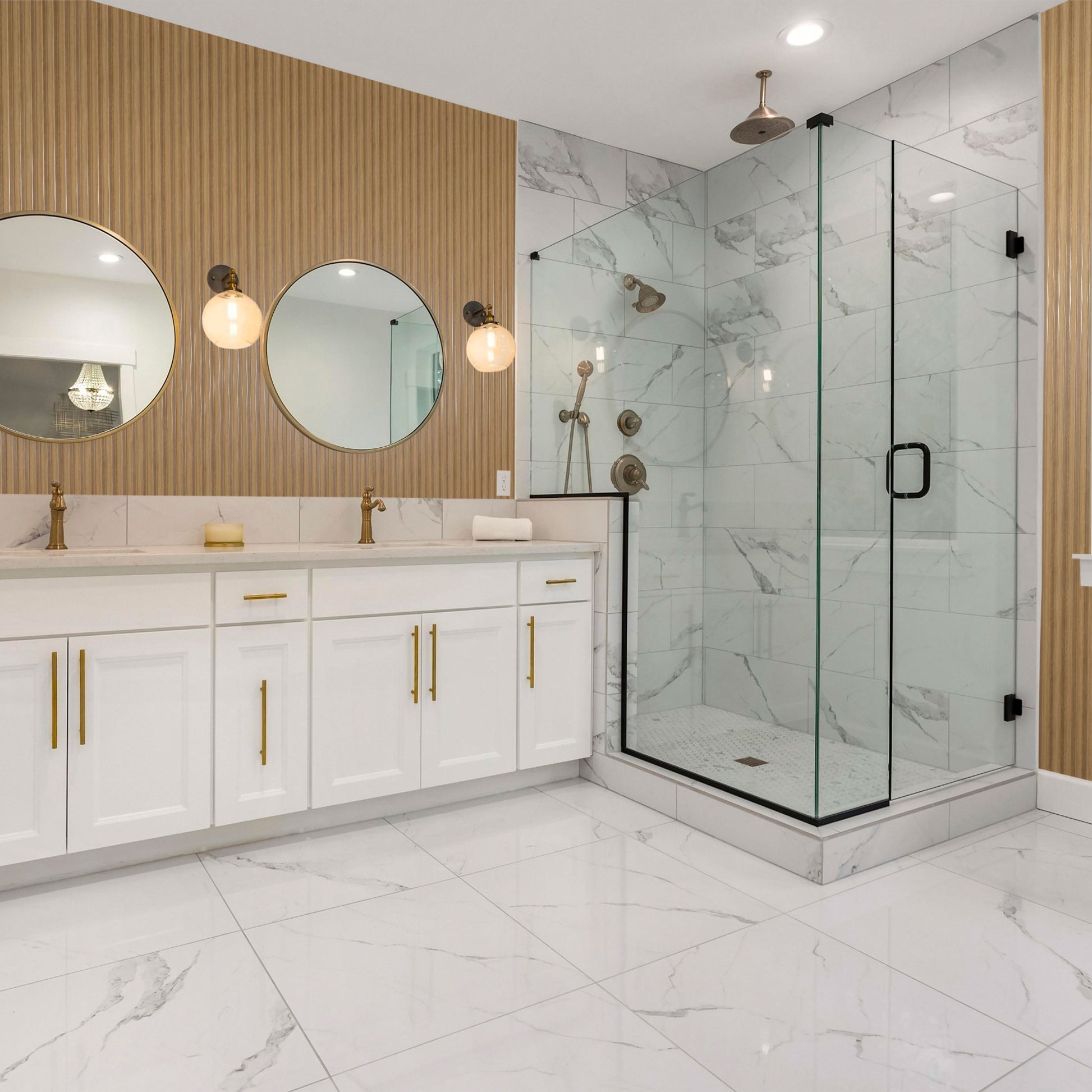 Asta intera 12x160x2800 di Rivestimento Parete Boiserie Pannelli MILLERIGHE in Polimero rovere o bianco - Eternal Parquet