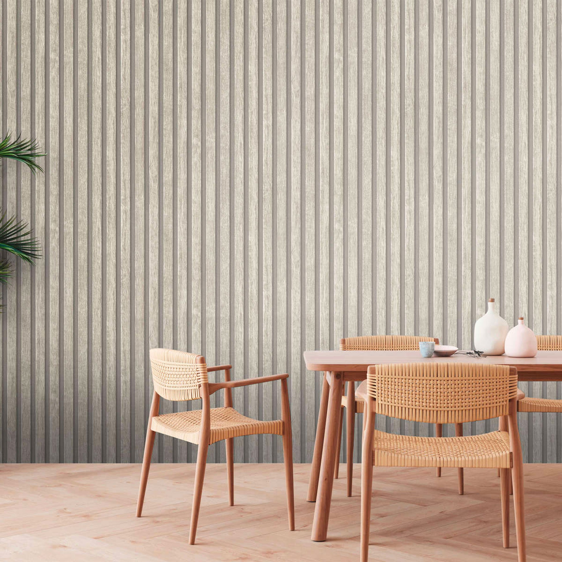 Rotolo da 5 mq di Carta da Parati LAMELLI LEGNO MILLERIGHE 3D effetto Boiserie PROVENZALE - Eternal Parquet