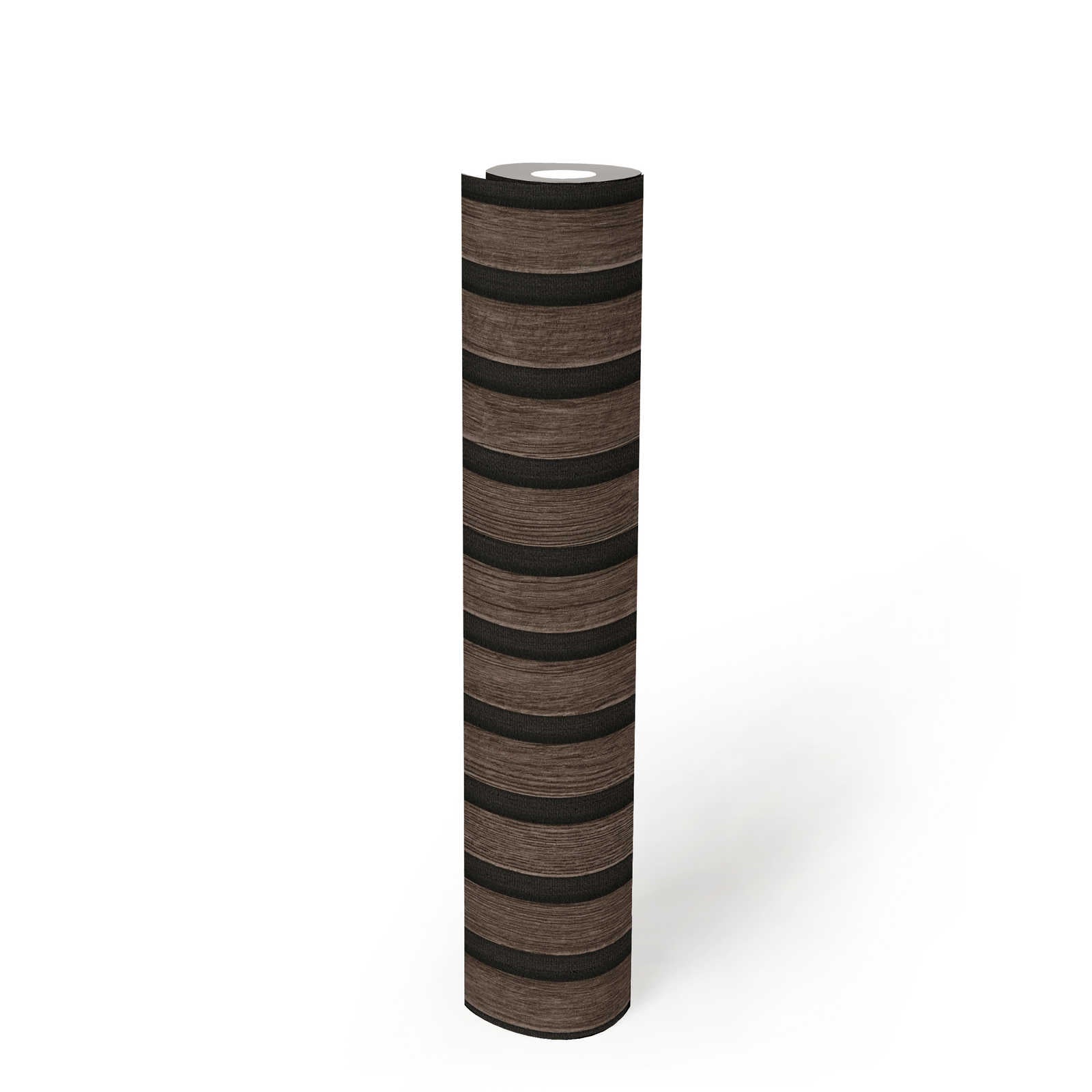 Rotolo da 5 mq di Carta da Parati LAMELLI LEGNO MILLERIGHE 3D effetto Boiserie ROVERE THERMO - Eternal Parquet