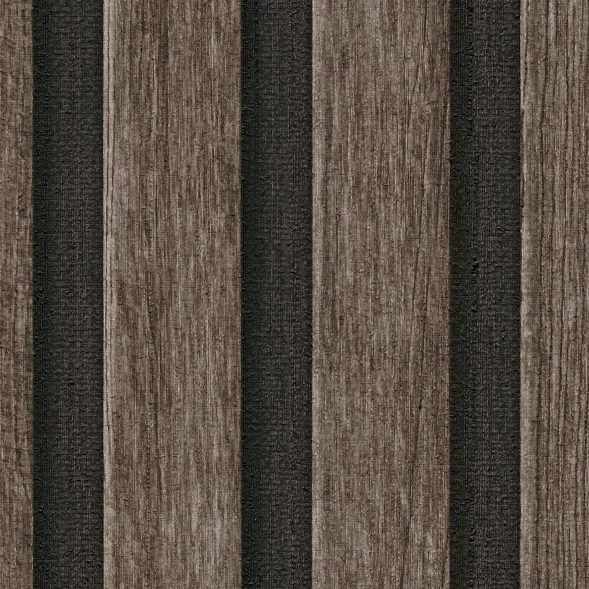 Rotolo da 5 mq di Carta da Parati LAMELLI LEGNO MILLERIGHE 3D effetto Boiserie ROVERE THERMO - Eternal Parquet