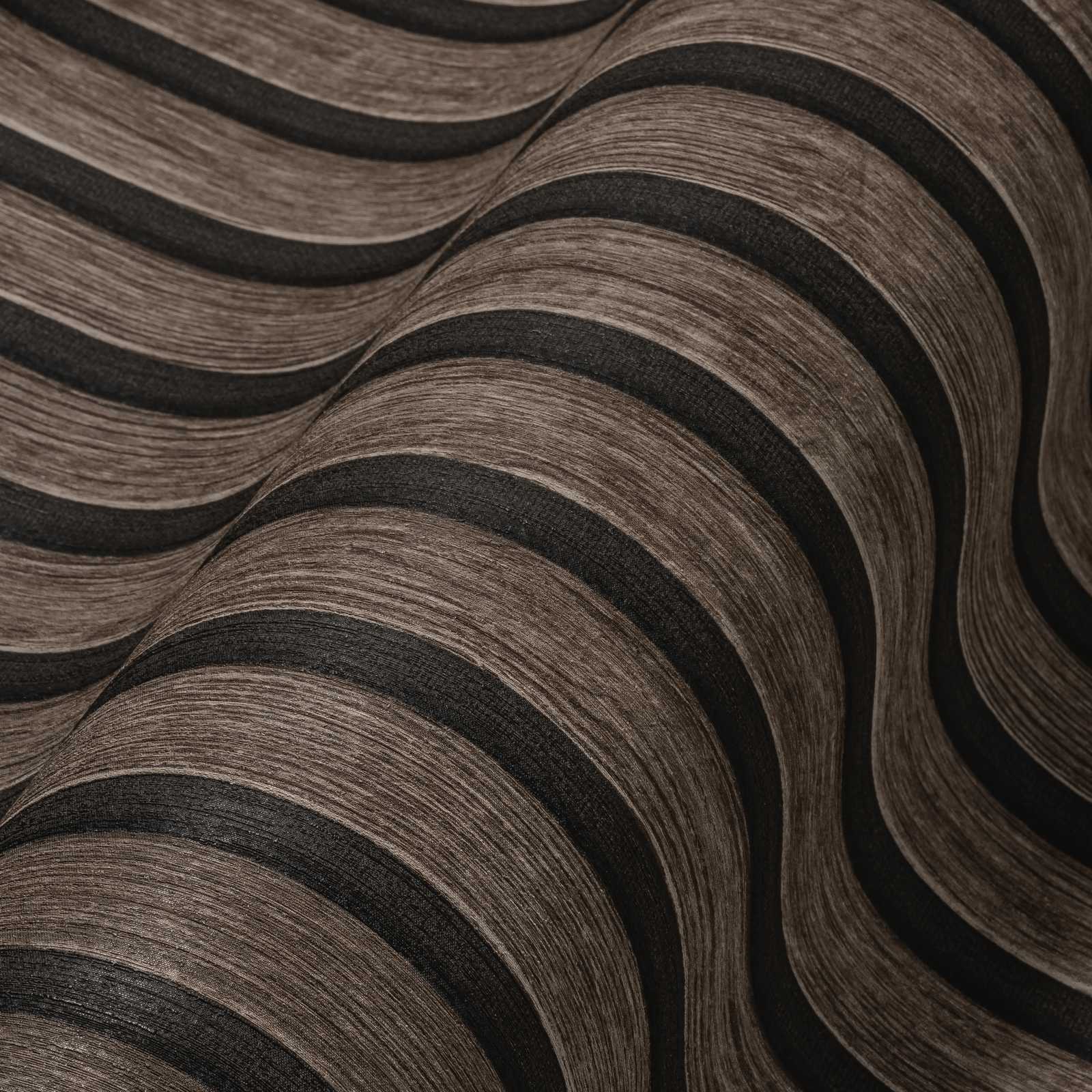 Rotolo da 5 mq di Carta da Parati LAMELLI LEGNO MILLERIGHE 3D effetto Boiserie ROVERE THERMO - Eternal Parquet
