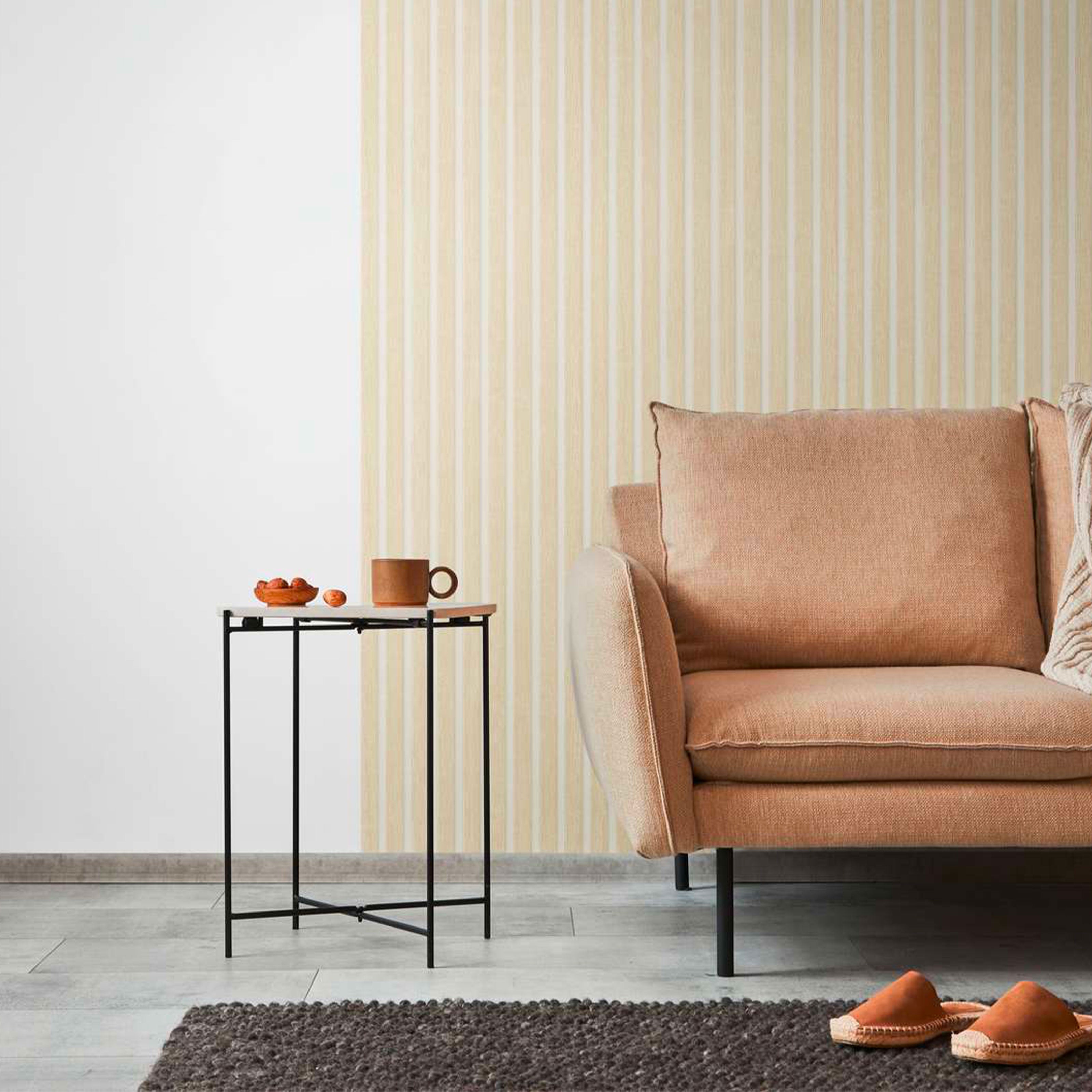 Rotolo da 5 mq di Carta da Parati LAMELLI LEGNO MILLERIGHE 3D effetto Boiserie SBIANCATO - Eternal Parquet