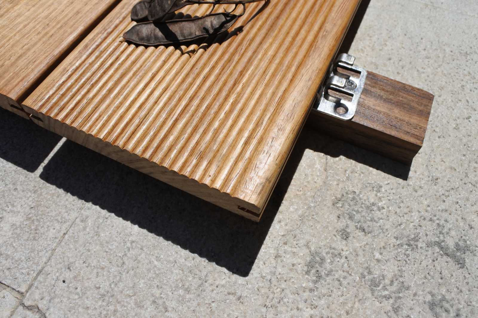 ****ALL INCLUSIVE**** Decking per Esterno in TEAK  in listoni 19X130X1800/2200 compresi magatelli in merbau, clip in acciaio e viti a scomparsa - Eternal Parquet