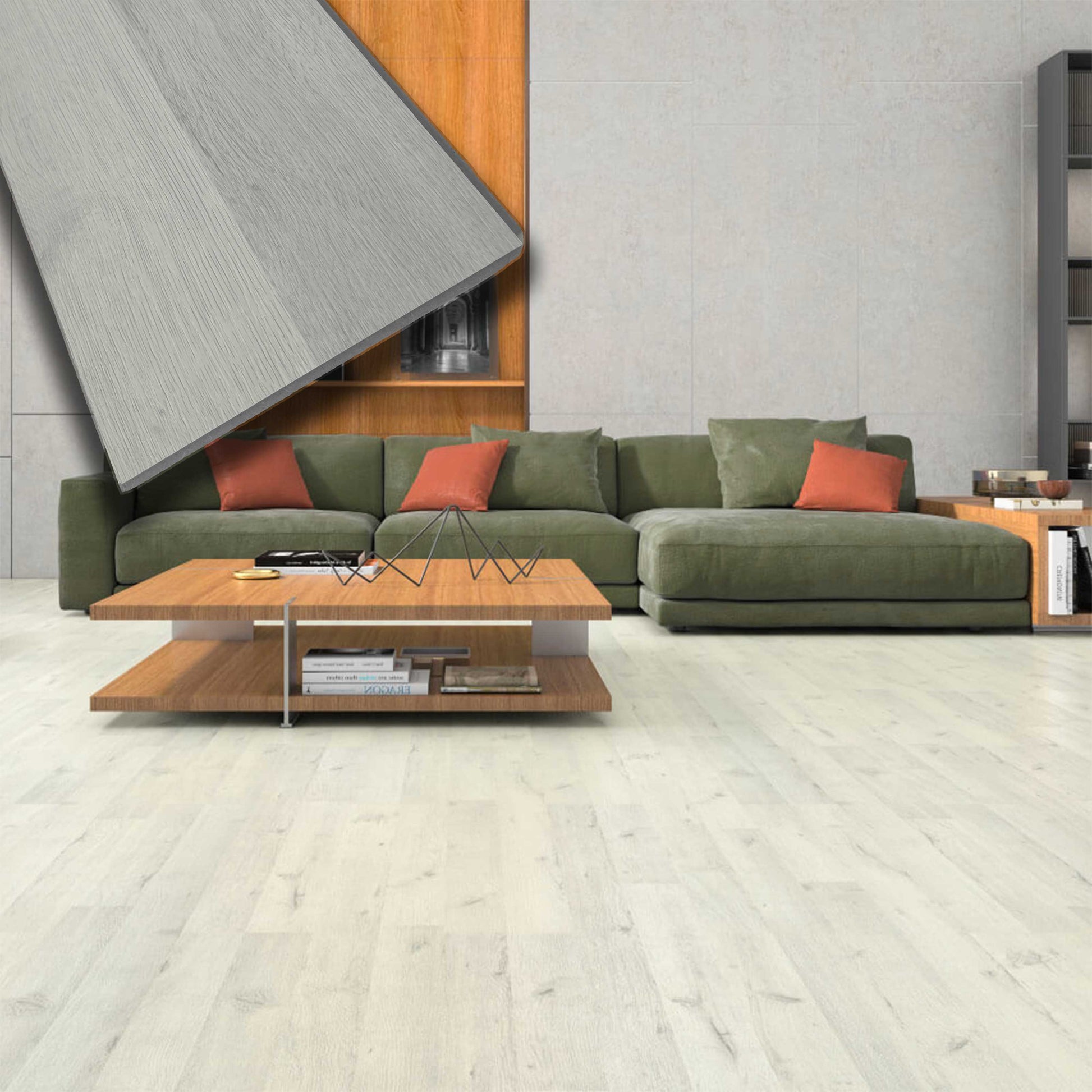 Pavimento in laminato 7mm Click Spazzolato ICE OAK 197x1205 - 10 anni garanzia Eternal Parquet