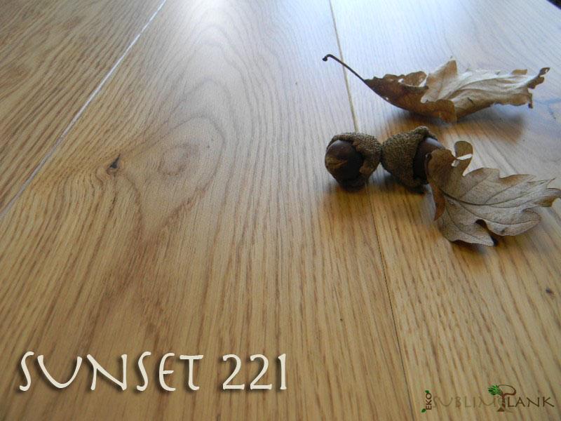 Maxilistone prefinito mod. SUNSET 221x14x2200 EKO SUBLIME PLANK in rovere verniciato eco liscio con nodi stuccati e bisellatura 2 lati - Eternal Parquet