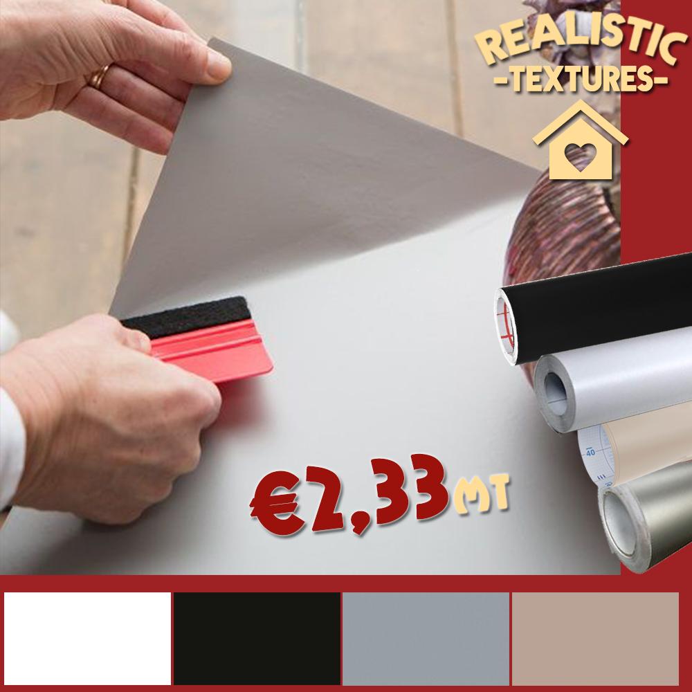 Rotolo di plastica adesiva opaca 15mt x 45cm per auto, mobili, finestre - Eternal Parquet