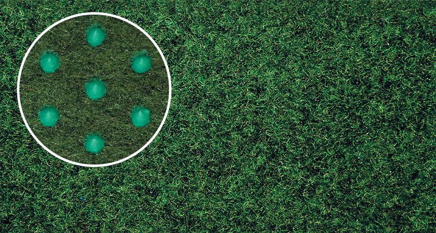 Moquette Pavimento ROTOLO DA 10 METRI QUADRATI agugliato idoneo per esterno da 8mm con peduncoli per il drenaggio ed il grip, adatto a barche, piscine, terrazzi, giardini, piazzali, fiere  VERDE - Eternal Parquet