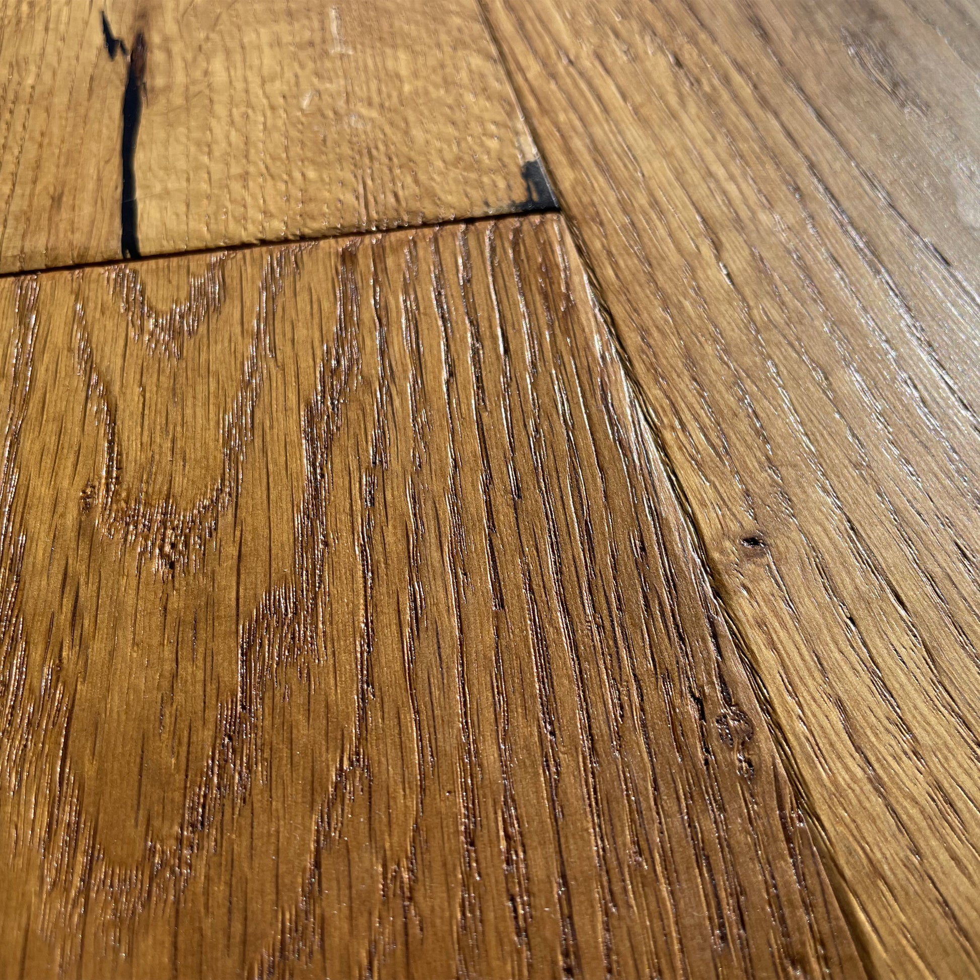 Maxilistone parquet "I MANUFATTI" quercia MIELE Olio/Cera 12x158x600/1830 piallata e bisellata a mano - Eternal Parquet
