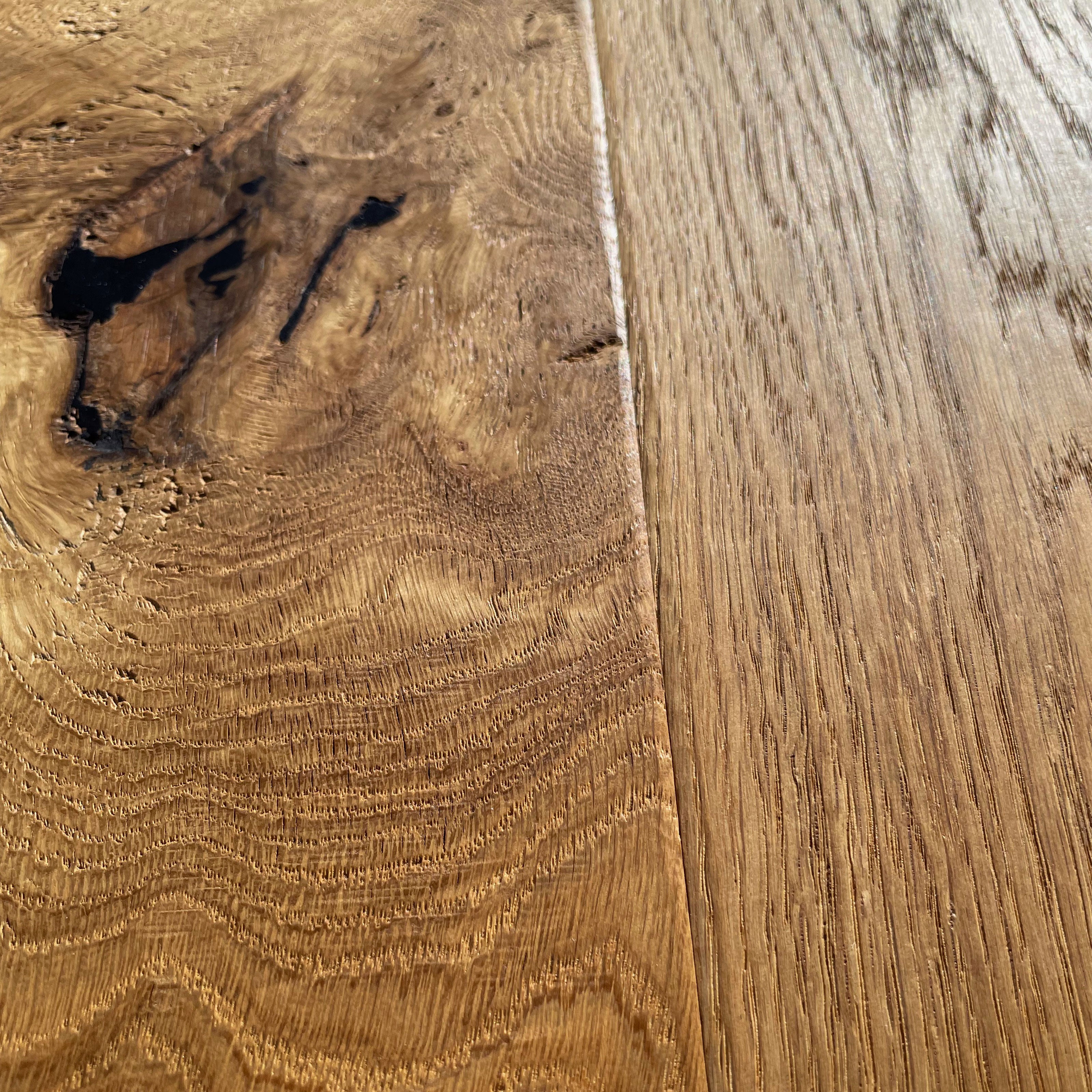 Maxilistone parquet "I MANUFATTI" quercia NATURALE Olio/Cera 12x158x600/1830 piallata e bisellata a mano - Eternal Parquet