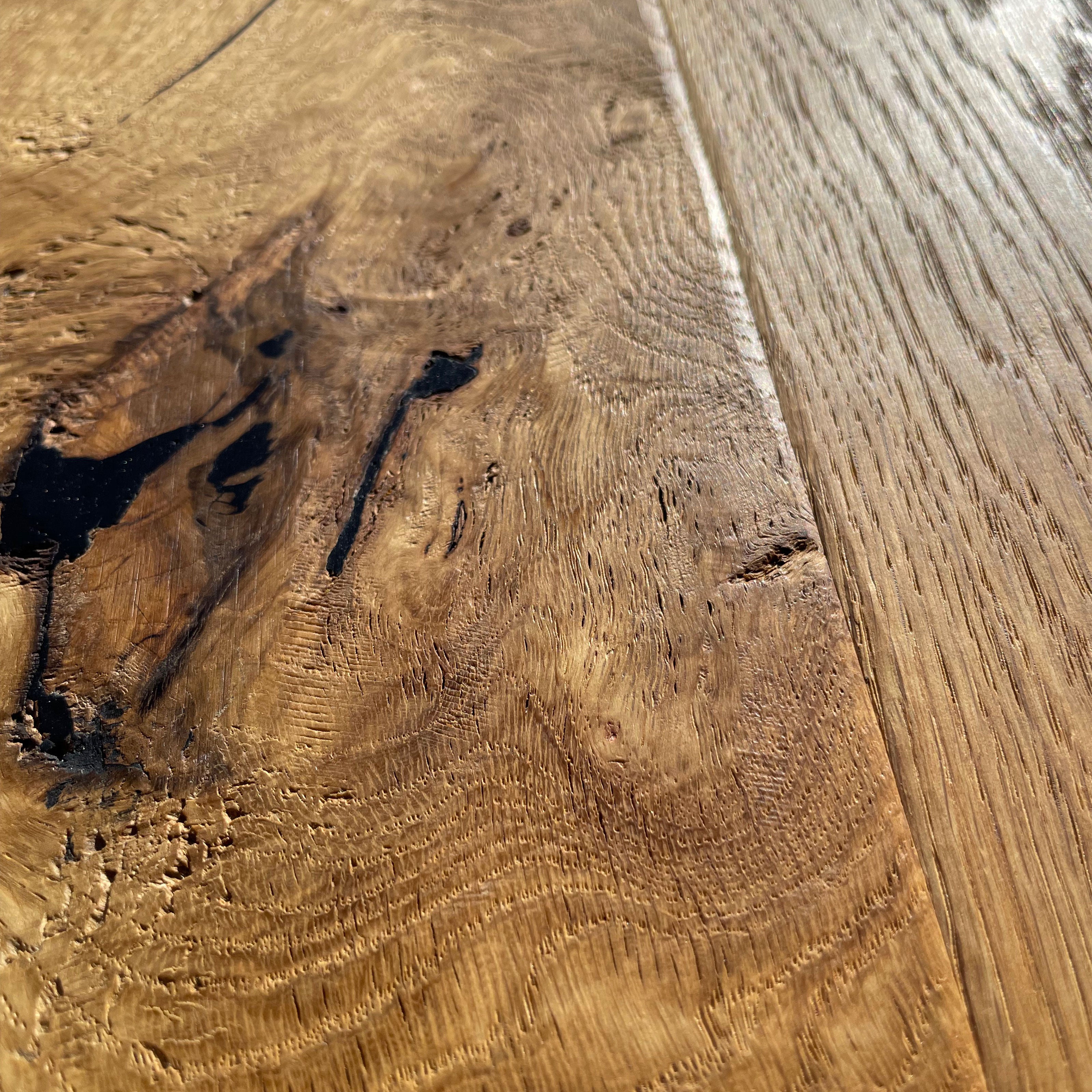 Maxilistone parquet "I MANUFATTI" quercia NATURALE Olio/Cera 12x158x600/1830 piallata e bisellata a mano - Eternal Parquet