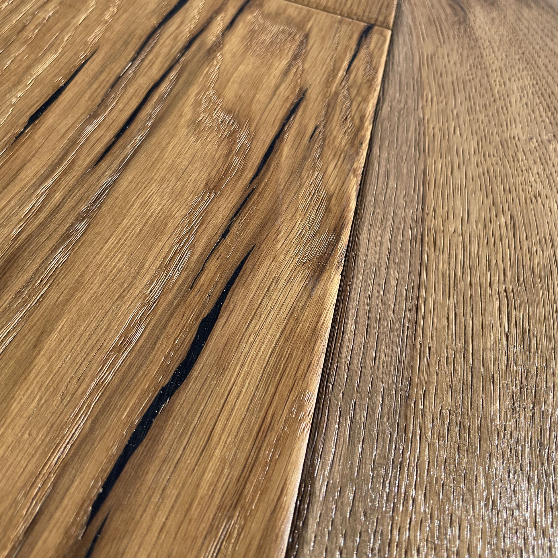 Maxilistone parquet "I MANUFATTI" quercia TERRA Olio/Cera 12x158x600/1830 piallata e bisellata a mano - Eternal Parquet