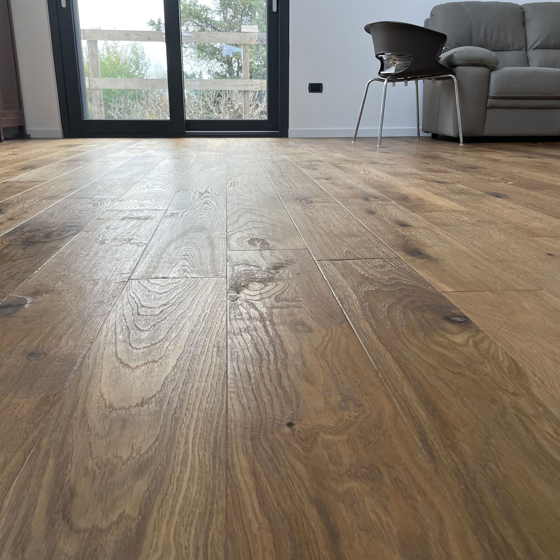Maxilistone parquet "I MANUFATTI" quercia Thermo Olio/Cera 12x158x600/1830 piallata e bisellata a mano - Eternal Parquet