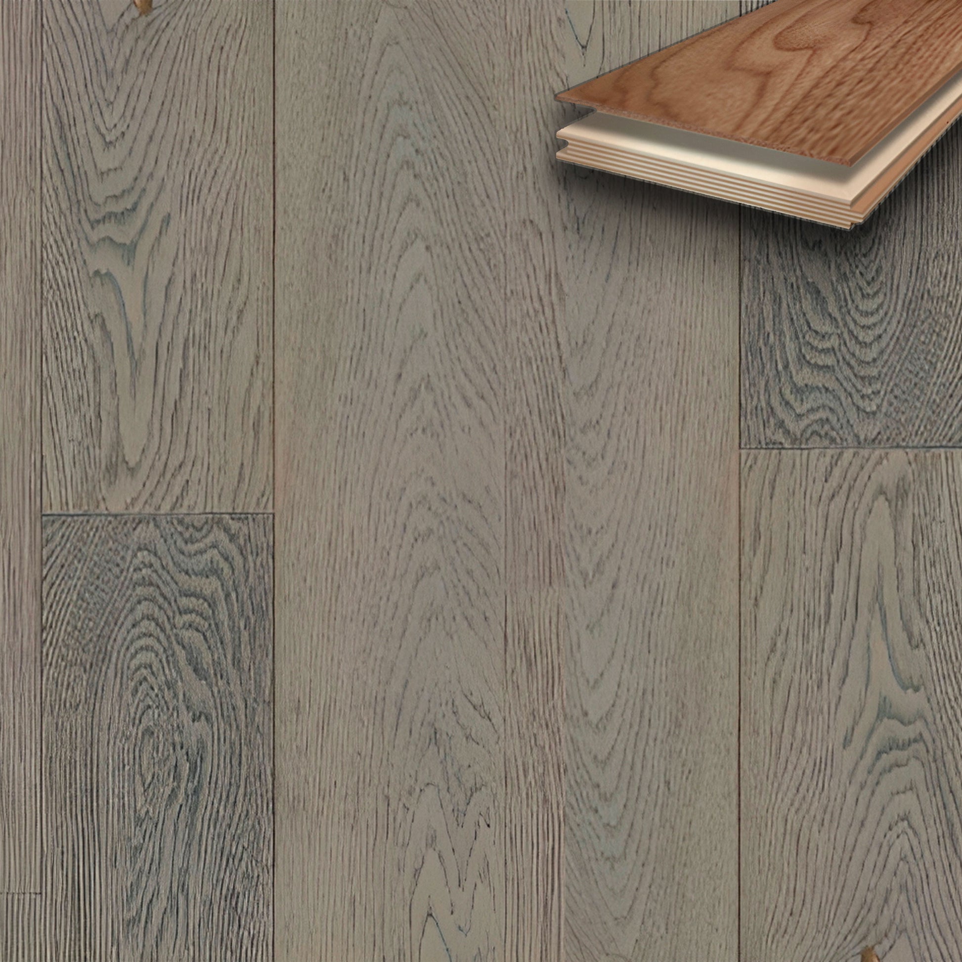 Pavimento in legno di rovere prefinito verniciato spazz. 10x125x900 linea PLANET mod. SWAMP - Eternal Parquet