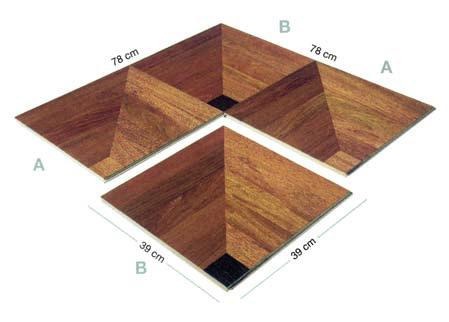 ***LOTTO STOCK*** Parquet prefinito classico 390x390x14mm BUCKINGHAM quadrotte in Jatoba verniciato semilucido - Eternal Parquet