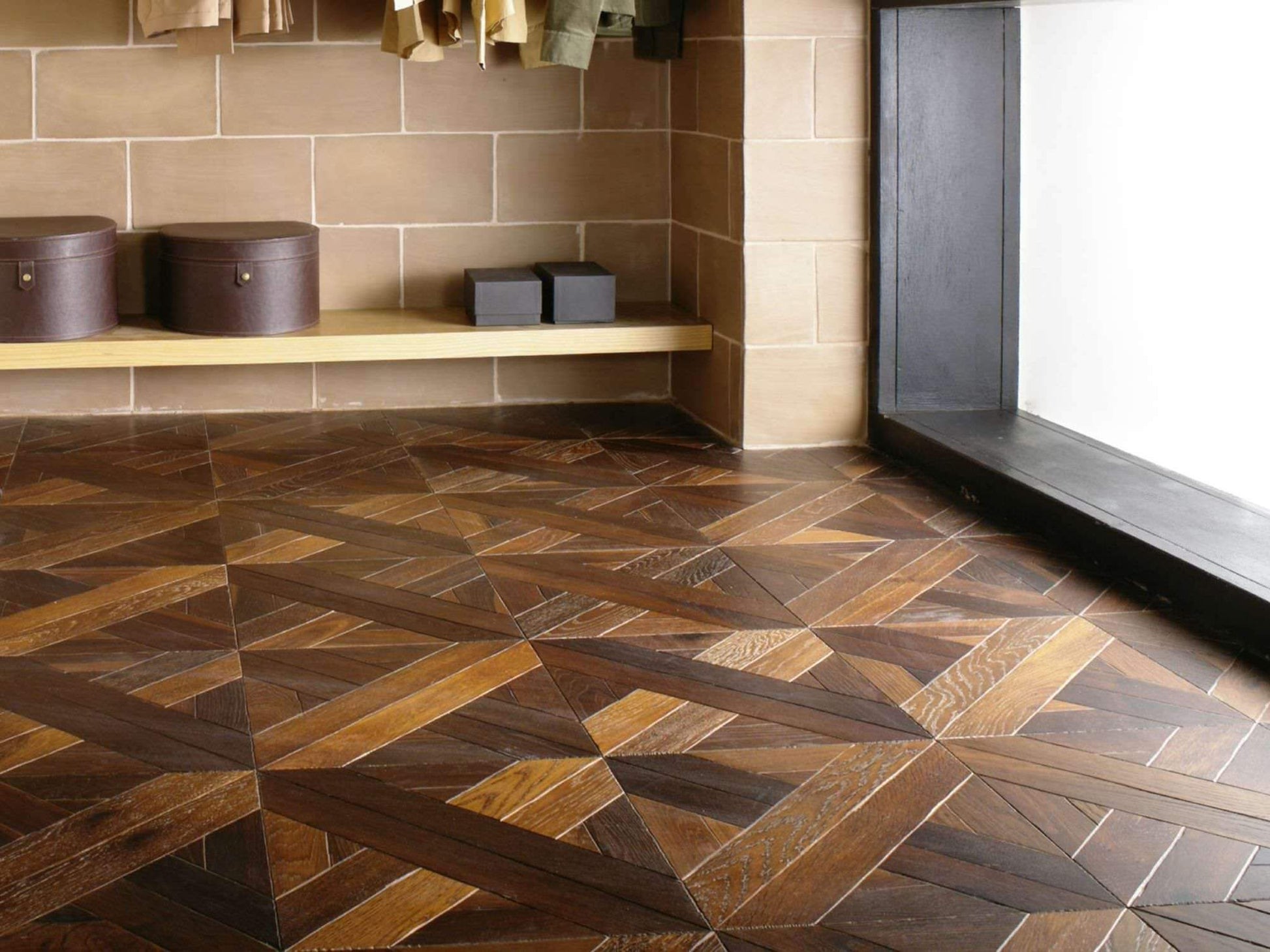 ***LOTTO STOCK***parquet prefinito quadrotte 390x390x14mm HERMITAGE classico in ROVERE ANTICO SPAZZOLATO THERMO verniciato OPACO - Eternal Parquet