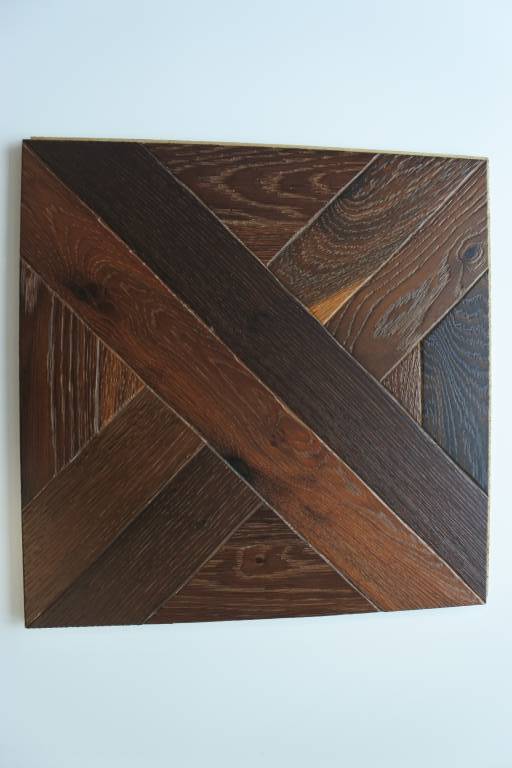 ***LOTTO STOCK***parquet prefinito quadrotte 390x390x14mm HERMITAGE classico in ROVERE ANTICO SPAZZOLATO THERMO verniciato OPACO - Eternal Parquet