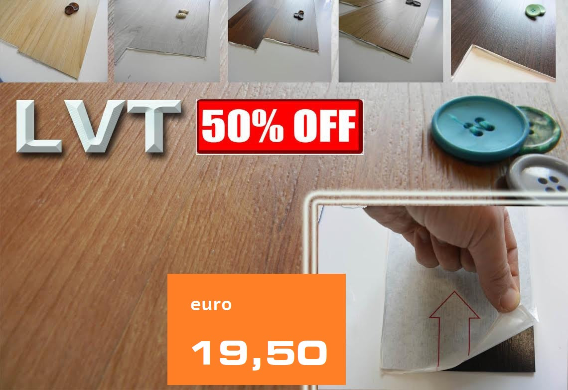 Listoni in LVT autoadesivo ultrarealistico 91,4cmx15,2cmx2mm in 6 essenze, resistentissimo, idrorepellente, facile da posare - Eternal Parquet