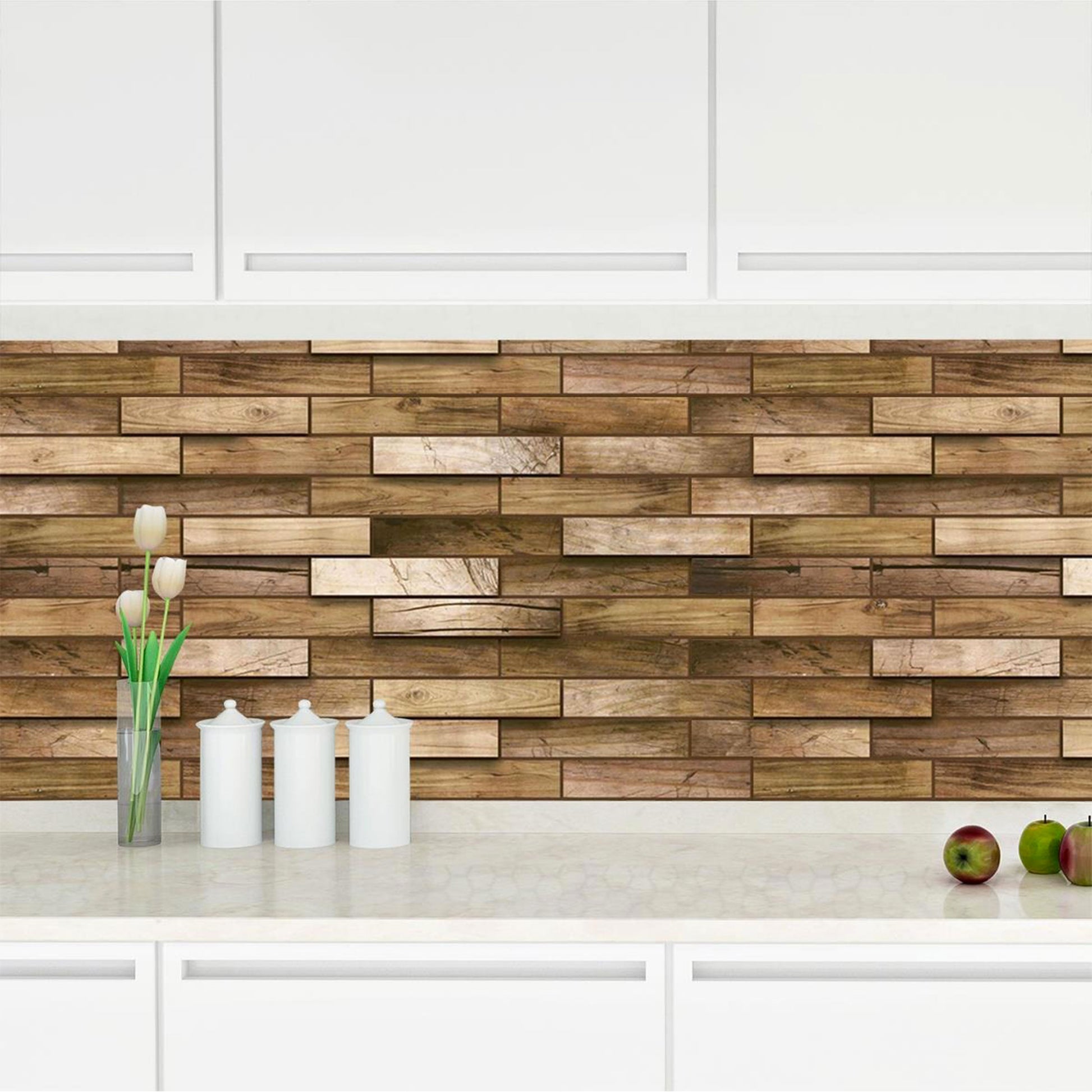Pannelli 3D Rivestimento a parete in PVC effetto pietra, mosaico, legno Realistici e isolanti. - Eternal Parquet