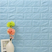 Pannelli 3D Autoadesivi in PE 70X70cm MATTONI BLU , isolanti, idrorepellenti, economici - Eternal Parquet
