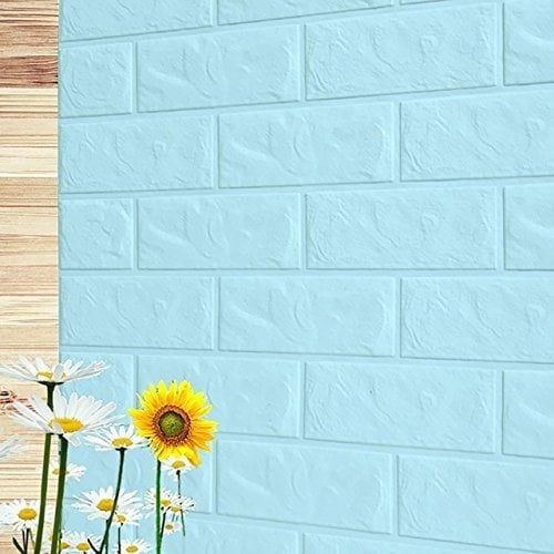 Pannelli 3D Autoadesivi in PE 70X70cm MATTONI BLU , isolanti, idrorepellenti, economici - Eternal Parquet