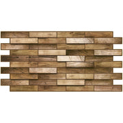Pannelli 3D Rivestimento a parete in PVC effetto MATTONCINI DI LEGNO Realistici e isolanti. - Eternal Parquet