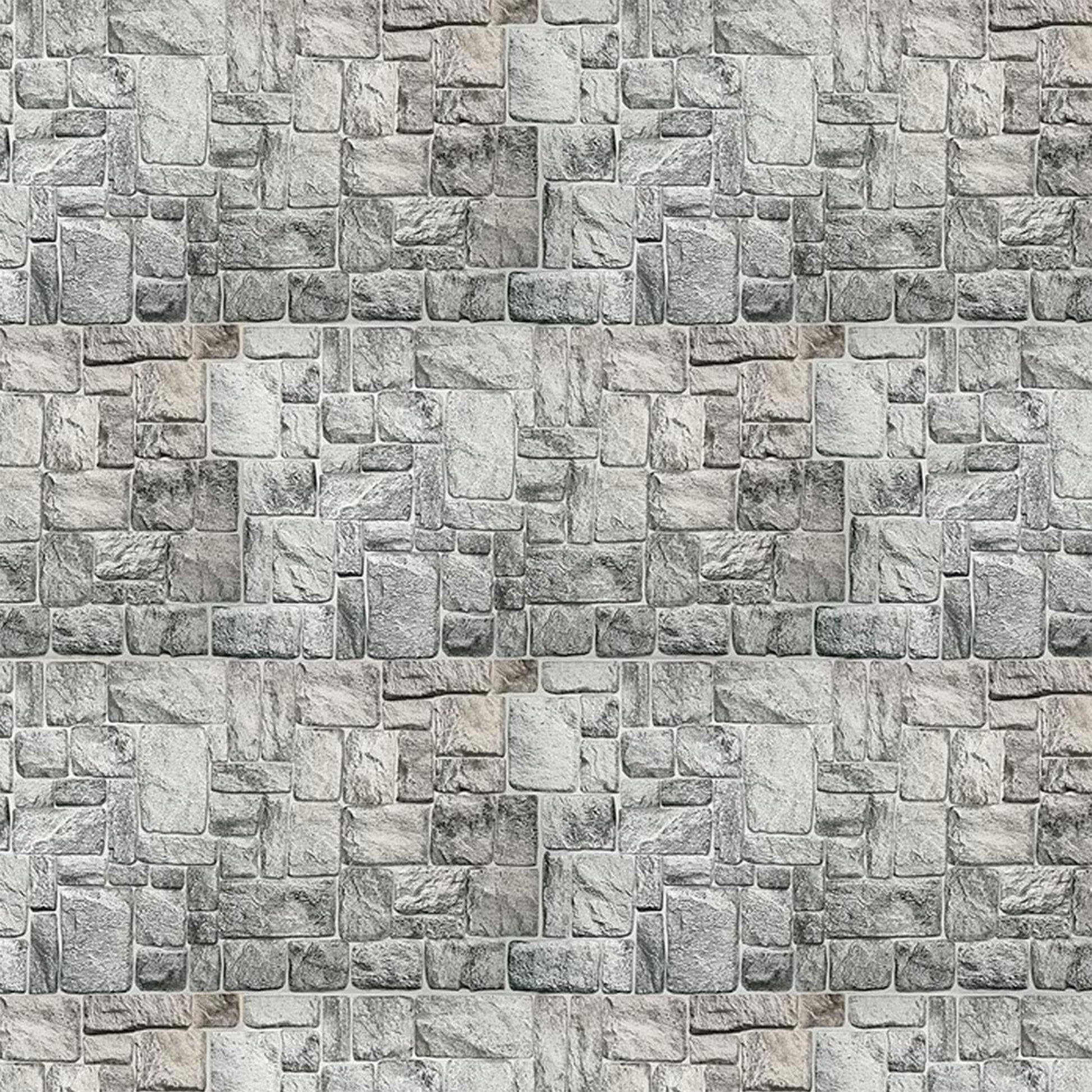 Pannelli 3D Rivestimento a parete in PVC effetto pietra GRIGIA NATURALE Realistici e isolanti. - Eternal Parquet
