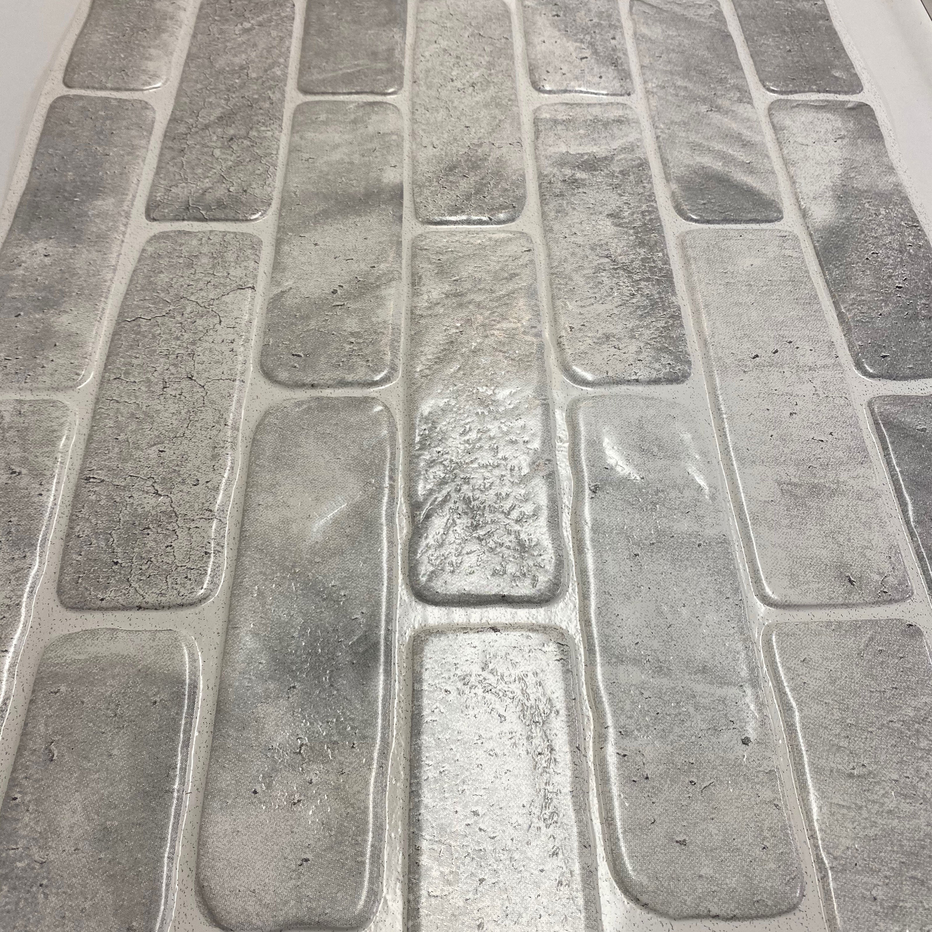 Pannelli 3D Rivestimento a parete in PVC effetto pietra VECCHI MATTONI GRIGI  Realistici e isolanti. Eternal Parquet