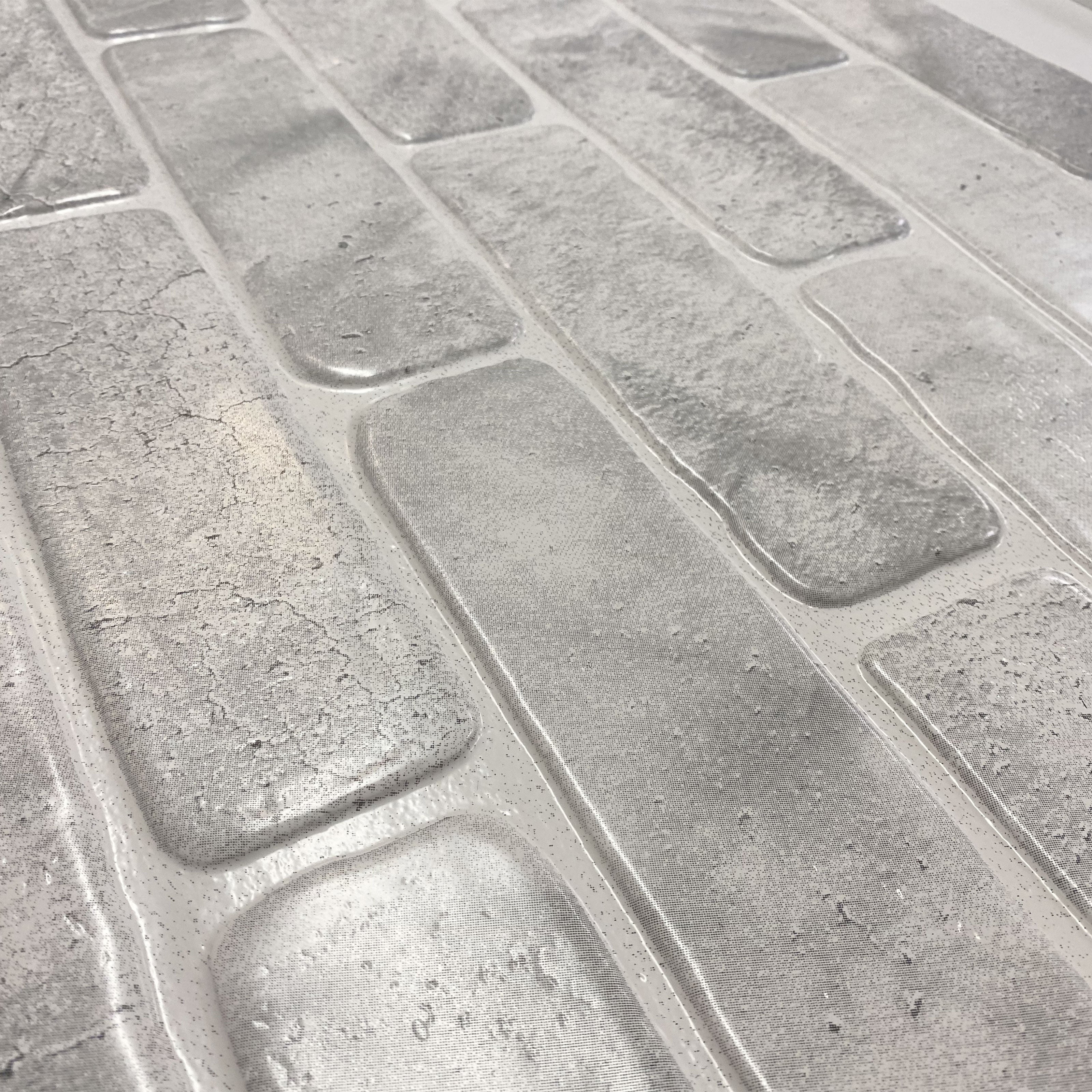 Pannelli 3D Rivestimento a parete in PVC effetto pietra VECCHI MATTONI GRIGI  Realistici e isolanti. Eternal Parquet