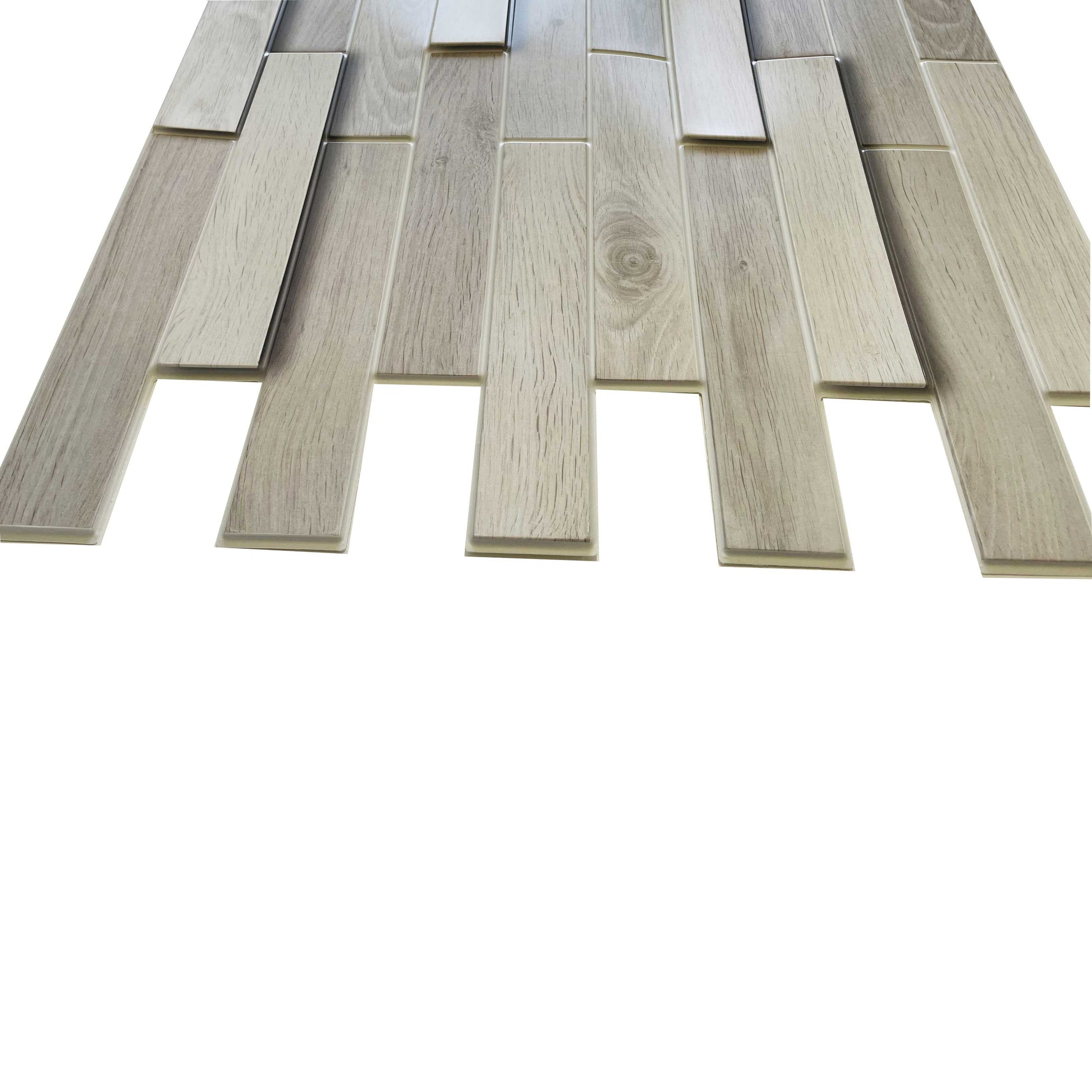 Pannelli 3D Rivestimento a parete in PVC effetto ROVERE SBIANCATO Realistici e isolanti. - Eternal Parquet