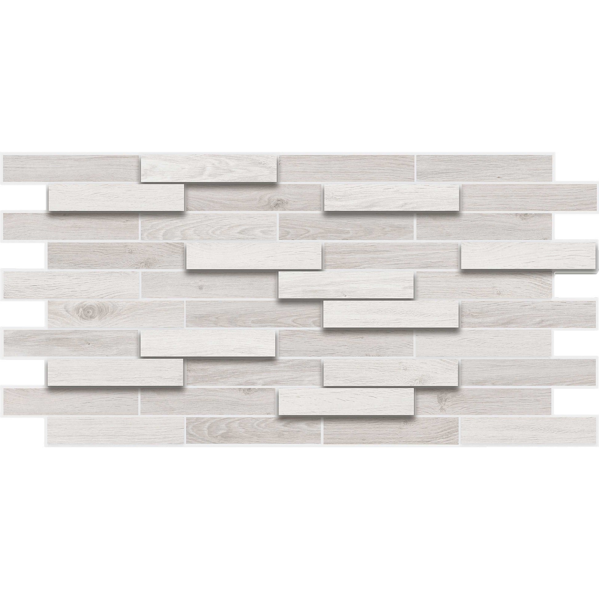 Pannelli 3D Rivestimento a parete in PVC effetto ROVERE SBIANCATO Realistici e isolanti. - Eternal Parquet