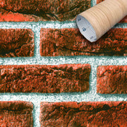 Rotolo 45cm x 2mt di pellicola adesiva effetto MATTONI ROSSI 3d HD per mura e mobili - Eternal Parquet
